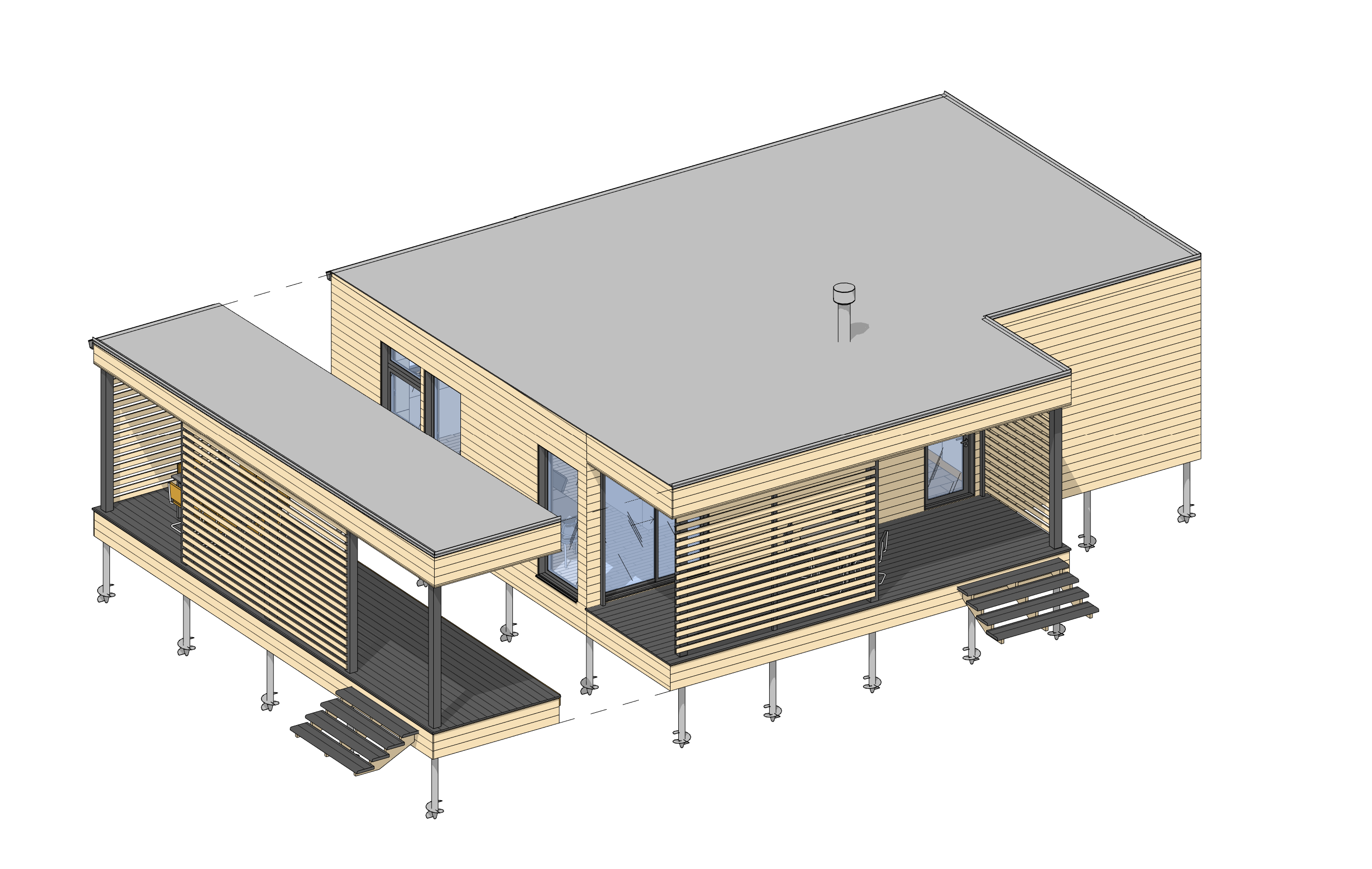 CUBEHAUS 96 v2 MODULARE UND HOLZHÄUSER Fassade (1)