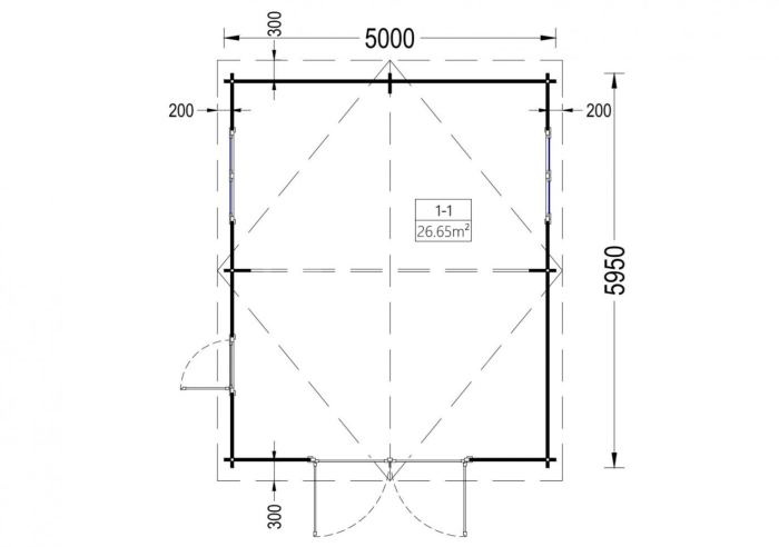 «Garage CLASSIC 5x6»-plan